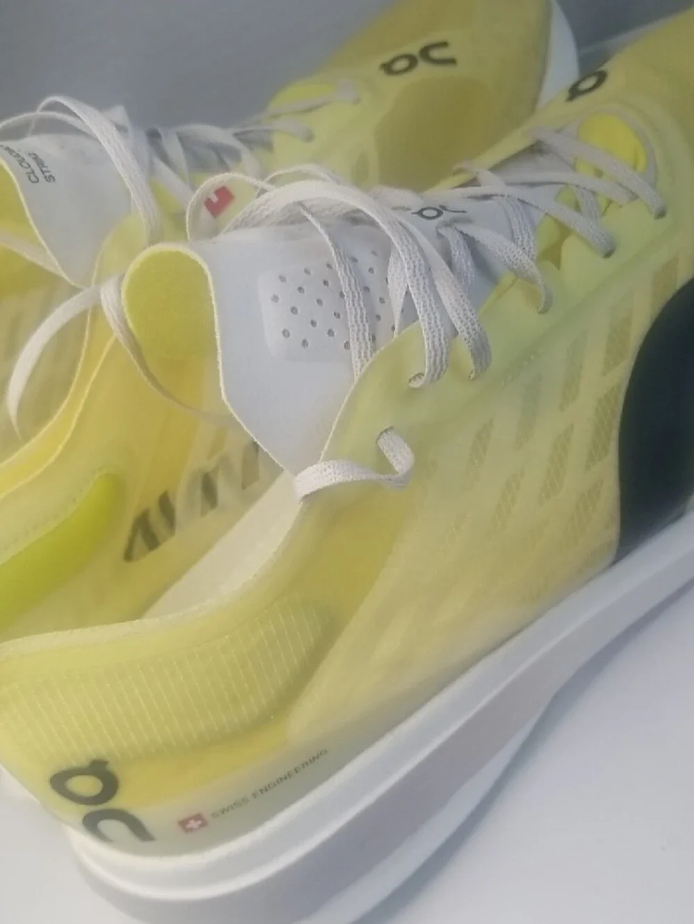 On Running Cloudboom Strike Yellow/White Men's Racing Shoes